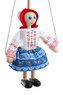 DĚVČE V KROJI - dřevěná loutka 14cm