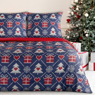 Vánoční povlečení 100% bavlna BRENDA 1x 220x200 cm, 2x povlak 70x80 cm francouzské povlečení MyBestHome