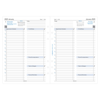 Filofax, Kalendář 2025 A5, den/1 strana, business, AJ