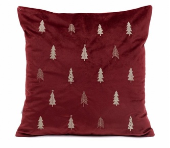Vánoční polštář ARBA | vánoční stromky vínová | 45x45 cm | XM22 827933