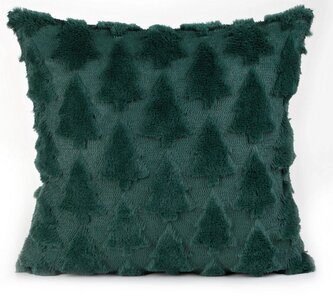 Vánoční polštář | ARENDA | zelená imitace kožešiny | 45x45 cm | 865140