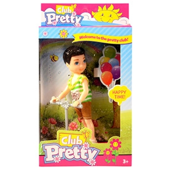 Panenka Chlapec s koloběžkou