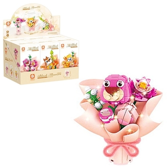 Stavebnice kytice Zvířátko mix