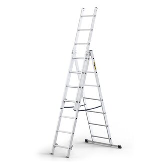 Hliníkový žebřík 3x7 příček třídílný DRABEST DW3-7 BASIC