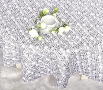 Ubrus s nešpinivou úpravou, Artdeco, šedý 140 x 180 cm