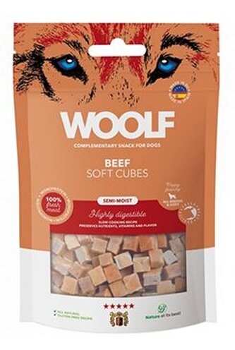 WOOLF pochoutka Soft Cubes Beef 100g WOOLF pochoutka Soft Cubes Beef 100g