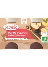BABYBIO jablko švestka 2x130 g