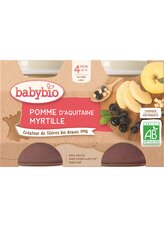 BABYBIO jablko borůvky 2x130 g