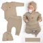 Rostoucí 3dílná sada pro miminko Nature - taupe; 50/56 (0-2m)