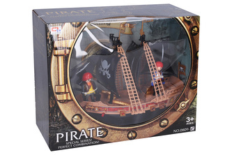 Pirátská loď s figurkami a efekty 30 cm
