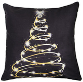 Vánoční polštář VELVET SPARKLY 40x40 cm černá mikrovlákno