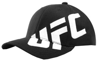 Sportovní kšiltovka Tokyo Time|UFC: Bílé XL Logo (nastavitelná) černá bavlna