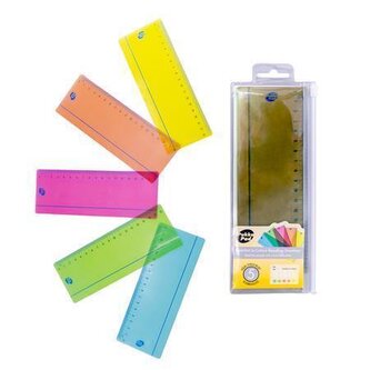 Sada pravítek "Irlen", 5 různých barev, plast, 18 cm, PUKKA PAD IRLOVERLAY
