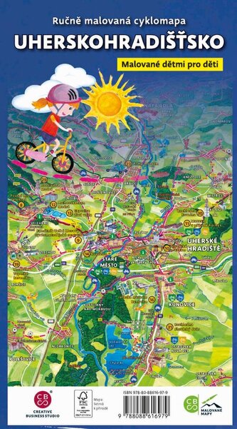 Uherskohradišťsko dětem / Ručně malovaná cyklomapa Uherskohradišťsko dětem / Ručně malovaná cyklomapa