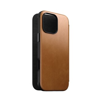 Nomad Leather Folio, english Tan-C - iPhone 16 Pro Max