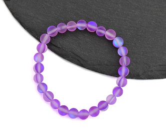 Náramek dětský Opalit matný fialový