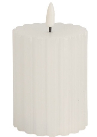 LED svíčka C 7x9 cm bílá