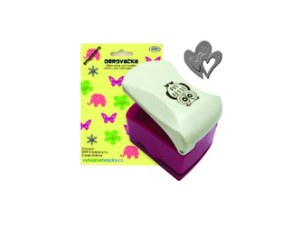 Děrovačka 32mm s embosing efektem - dvě srdce