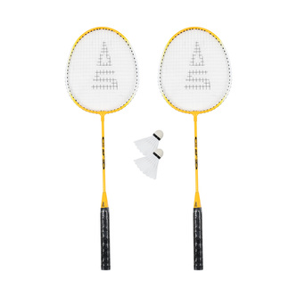 Badmintonový set SULOV®, 2x raketa, 2x míček, vak - žlutý