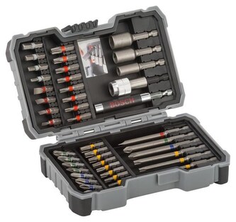 Bosch 43dílná sada bitů a maticových nástavců, se šroubovacím bitem Extra Hard