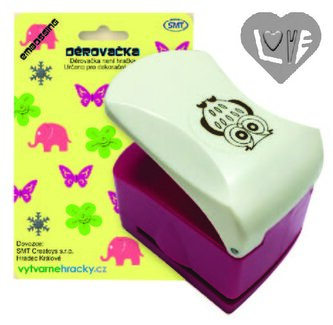 Děrovačka s embosing efektem - srdce s LOVE 2