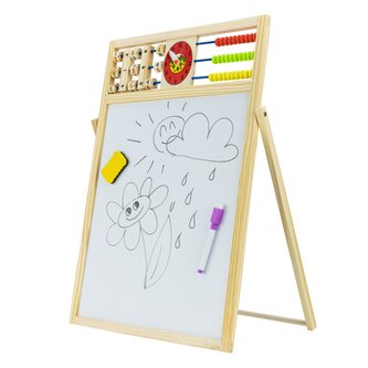 Dřevěná oboustranná edukační tabule 38x55cm