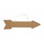 Kartonová tabule šipka kraft - 43 x 10,8 x 17 cm