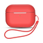 Silikonowe etui AirPods Pro 2 / AirPods Pro 1 + pasek na nadgarstek smycz - czerwone
