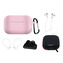 Zestaw silikonowe etui AirPods Pro 2 / AirPods Pro 1 + futerał / zaczep na ucho / pasek na szyję / uchwyt na pasek zegarka / karabińczyk - różowe