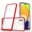 Clear 3in1 etui Samsung Galaxy A03 silikonowy pokrowiec z ramką czerwone