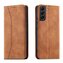 Magnet Fancy Case etui Samsung Galaxy S23 Ultra pokrowiec z klapką portfel podstawka brązowe