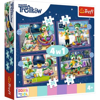 Puzzle 4w1 Trefliki przed snem Dobranoc