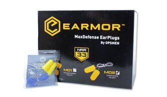 Earmor - Piankowe zatyczki do uszu MaxDefense - M02 - BOX 60 szt. Earmor - Piankowe zatyczki do uszu MaxDefense - M02 - BOX 60 szt.