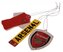 Set 3 kusů osvěžovačů vzduchu FC Arsenal: Znak, Dres a SPZ (7 x 7 cm)