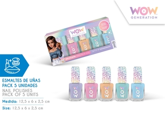 Lakier do paznokci dla dziewczynek 5 sztuk Wow Generation