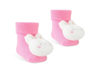 Kojenecké froté ponožky Králíček, růžové, vel. 68/80; 68-80 (6-12m)