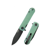Kubey KU371D Neo vreckový nôž 7,6 cm, Blackwash, nefritová Jade, G10, spona