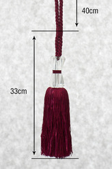 Dekorační ozdobný úvaz - šňůra na záclony a závěsy RUBY 33 cm Mybesthome