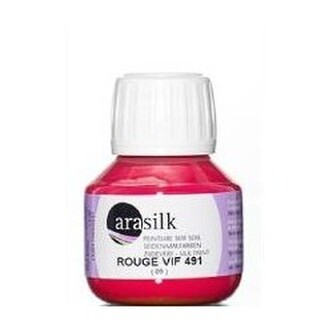 Barva na hedvábí Darwi Arasilk 50ml – 491 Fire Red