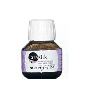 Barva na hedvábí Darwi Arasilk 50ml – 100 Black