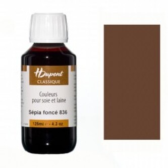Napařovací barva na hedvábí Dupont 125ml – 836 Dark Sepia