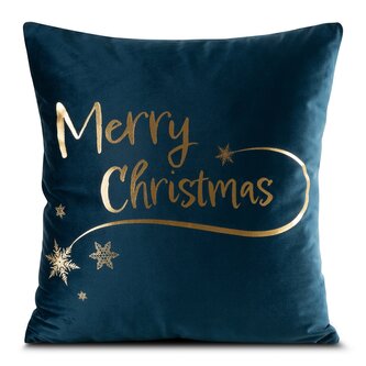 Vánoční polštář MERRY II. modrá 45x45 cm MyBestHome