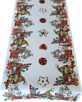 Vánoční ubrus - běhoun na stůl CHRISTMAS FRIEND 40x140 cm Mybesthome