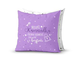 Nekupto Dárkový polštář Nejlepší kamarádka - všechna tajemství jsou u ní v bezpečí