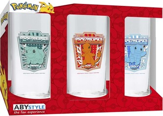 Sklenička Pokemon - Kanto Starter's, 0,29 l