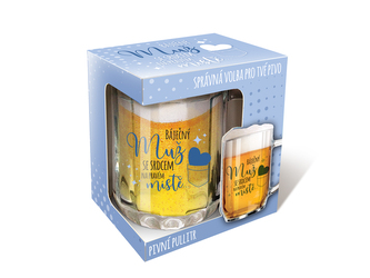 Nekupto Sklenice na pivo Báječný muž se srdcem na pravém místě Nekupto Sklenice na pivo Báječný muž se srdcem na pravém místě