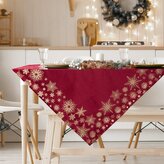 Vánoční ubrus na stůl HAPPY HOLIDAYS červená 85x85 cm Mybesthome