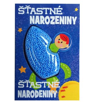 PlayFoam Přáníčko s modelínou Raketa - Šťastné narozeniny