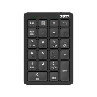 PORT CONNECT Bluetooth Rechargeable Keypad, Bluetooth dobíjecí numerická klávesnice,černá