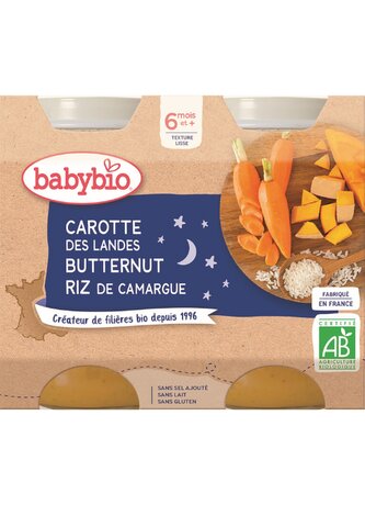 BABYBIO mrkev dýně rýže 2x200 g